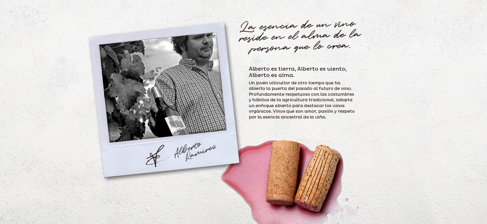 Alma Organic Wines - Alberto Ramírez, Viticultor Ecológico